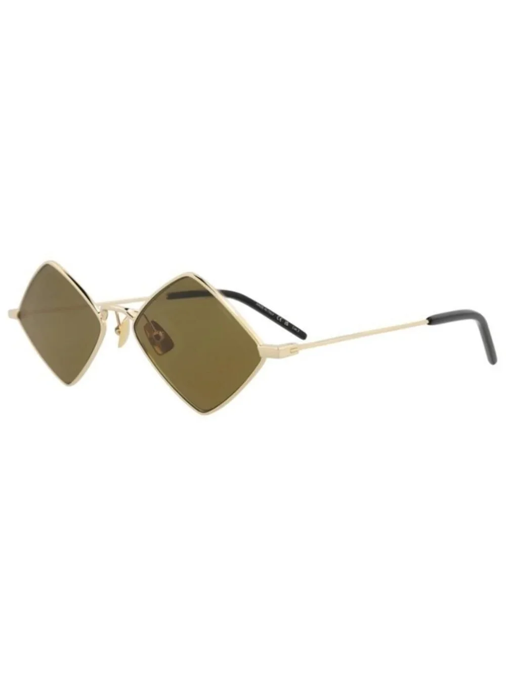 New Saint Laurent Unisex Square/Rectangle Gold Gold Brown Fashion Designer Sungl